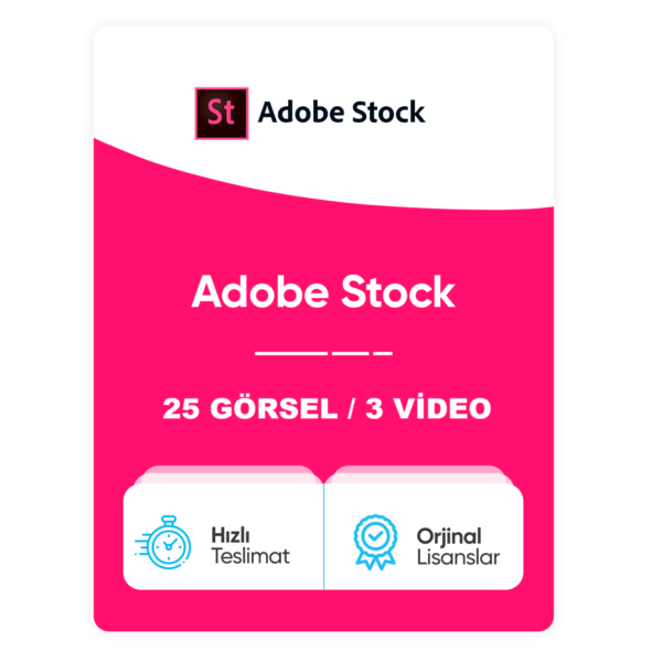 Adobe Stock 25 Görsel / 3 Video